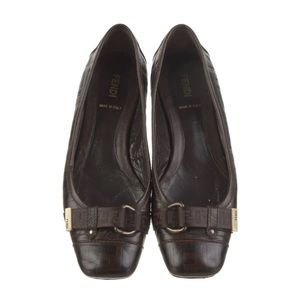 Fendi logo ballet flats